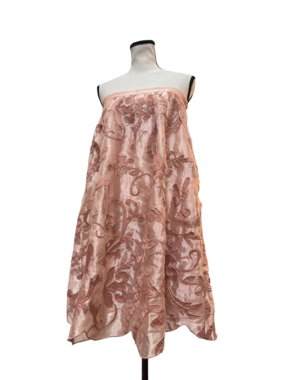 Anthro Maeve Shannon‎ Embroidered Midi Skirt M Pink A-Line Floral NWOT - Picture 8 of 13
